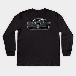 Super Duty F-250 Limited (Black) Kids Long Sleeve T-Shirt